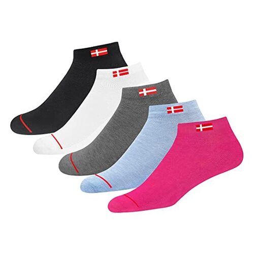 Black Washable Colorful Cotton Ankle Socks For Mens