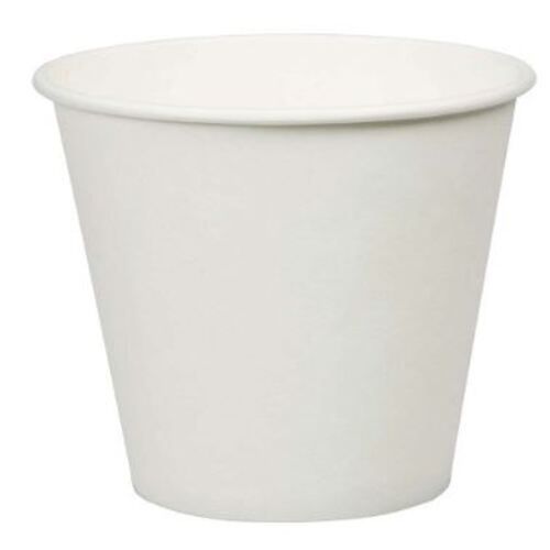 White 100 Ml Ecofriendly And Recyclable Plain Round Disposable Paper Cups 