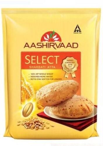 100% Pure Select Sharbati Wheat Flour - 5 Kilogram (Aashirvaad) Carbohydrate: 77 Grams (G)