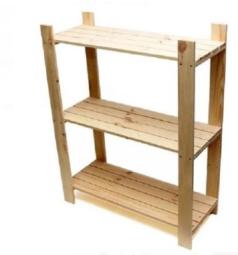 30x60x80 Cm और 3 टियर सॉलिड वुडन स्टोरेज रैक