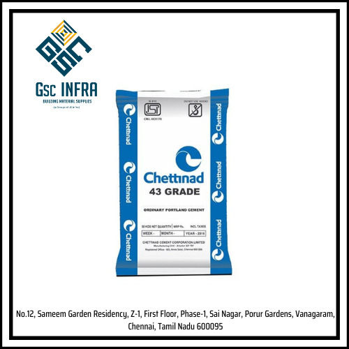 43 Grade Chettinad Cement for Construction Work