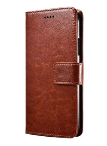 5.5 Inches Long Water Proof And Durable Plain Leather Mobile Flip Cover