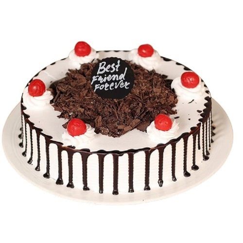 Delicious Round Shape Dessert Chocolate Flavor Eggless Black Forest Cake Shelf Life: 1 Days