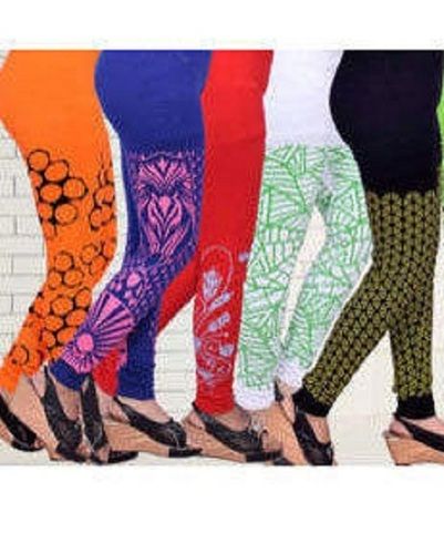 Cotton Regular Fit Printed Fancy Leggings For Womens