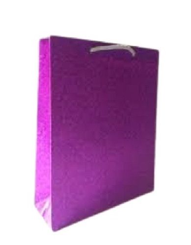 Disposable Medium Size Rope Handle Reusable Purple Plain Paper Bag