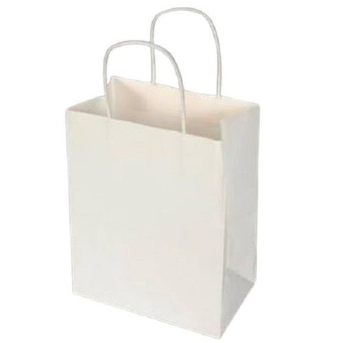 White Plain Rope Handle Kraft Material Disposable Paper Bag