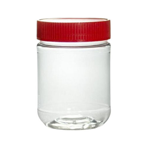 14x12 Centimeter Round Transparent Polyvinyl Chloride Plastic Jar