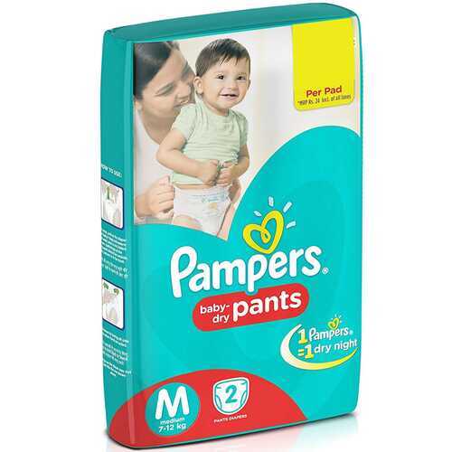 2 Pieces Extra Absorb And Ultra Soft Disposable Diaper Pant