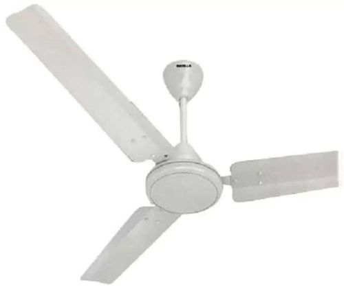 High Efficiency 220-240 Voltage Plain Classy Stylish Polished Metal 3 Blade Ceiling Fan 