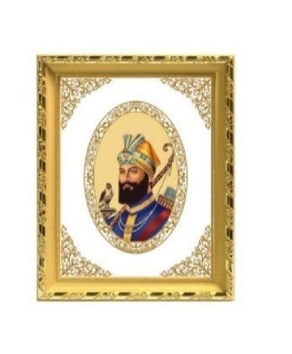 Golden 36.5X30.5 Cm Rectangle Diviniti Guru Gobind Singh Wall Photo Frame