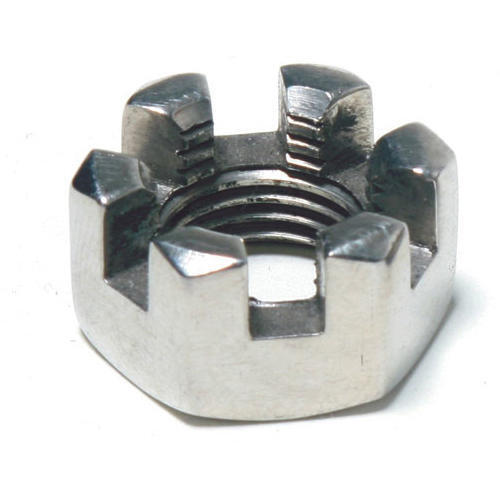 Eco-Friendly 8 Mm Zinc Plating And Mild Steel Hexagonal Slotted Nut For Industrial Use