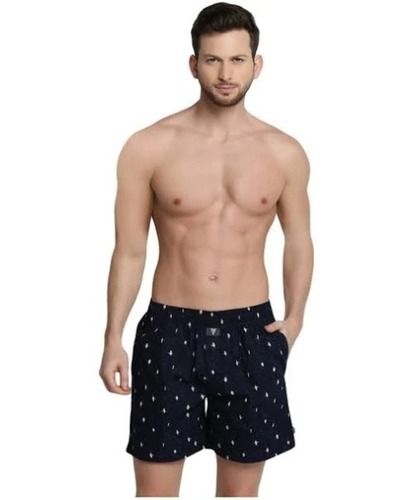 Comfortable And Lightweight Mid Length Soft Cotton Printed Boxer For Mens 