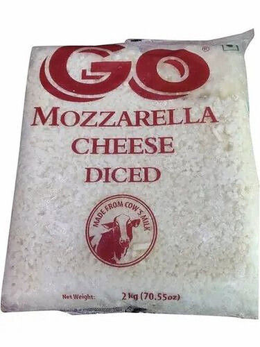 Silver Go Mozzarella Cheese Diced With Packaging Size 2 Kg, Shelf Life 6 Mnths