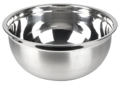 सिल्वर राउंड पॉलिश फ़िनिश टिकाऊ और संक्षारण प्रतिरोध स्टेनलेस स्टील बाउल