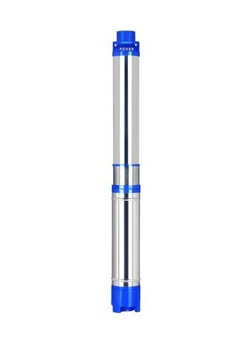 Silver And Blue 5 Inch Diameter 2.5 Mm Thick Stainless Steel Round V-4 Submersible Pump 