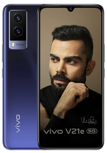 V21e 5G Smartphone - 6.44 Inch AMOLED Display, 8GB RAM, 128GB Storage | 64MP + 8MP Cameras, Android 11, 4000mAh Battery, Blue Color