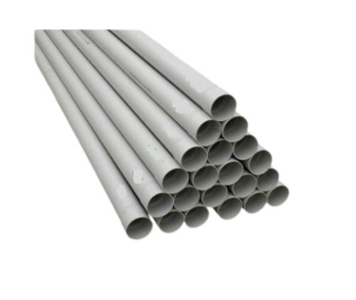 Grey 6 Meter Long 5 Mm Thick Seamless Round Female Type Pvc Pipes