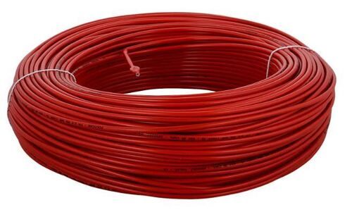 High Voltage Electric Cable - 90 Meters, Pvc Insulated Copper Conductor, Red | 240v Rated Voltage, 20a Current, Impact Resistant, Ideal For Outdoor Use