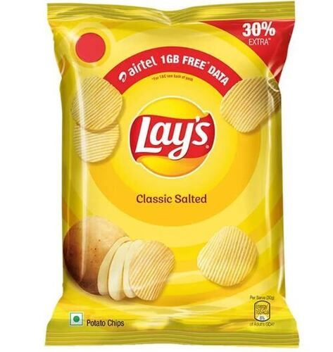 Crunchy And Delicious Taste Ready To Eat Classic Salted Potato Chips  Packaging: Bag