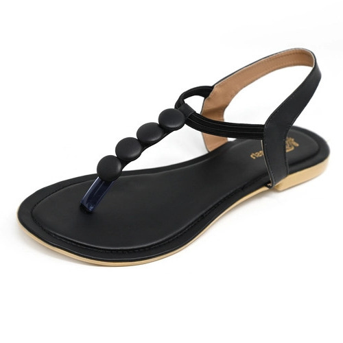 महिलाओं के लिए काली डिज़ाइनर और आरामदायक Pu फ्लैट स्लिपर