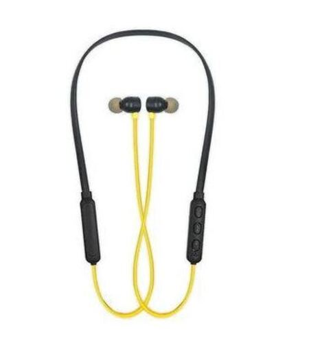 Black Flexible Plastic And Rubber Body Sweat Resistance Wireless Bluetooth Earphone