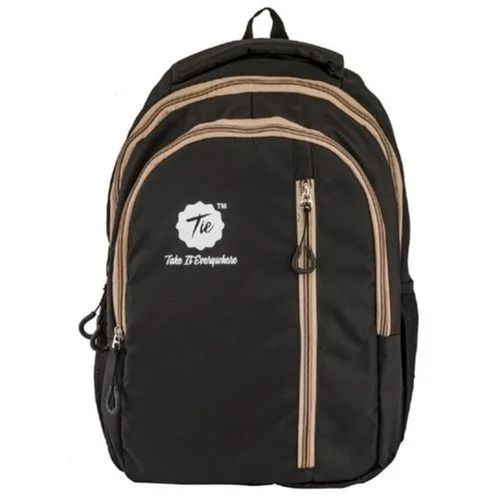 White Lightweight Eco-Friendly Easy To Carry Zipper Closure Polyester Backpack