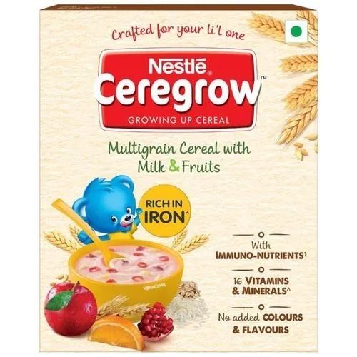 Multigrain Cereal With Milk And Fruits Iron Rich Ceregrow Baby Food Pack