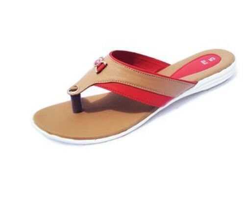 Brown Skin Friendly Comfortable Flat Leather Sandal For Ladies