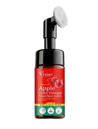 Smudge Proof Smooth Texture Apple Vinegar Foam Face Wash For All Types Skin