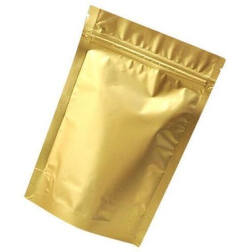 Golden 1.2 Kilogram Storage Pvc Plastic Laminated Pouche With Zipper 