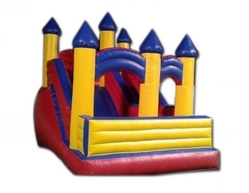 Multicolor 12X17 Feet Srf Made Climbing Inflatable Bouncy Castle For Kids