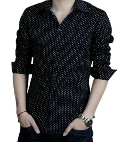 32 Inches Long Comfortable And Washable Full Sleeves Cotton Shirt For Mens Collar Style: Classic