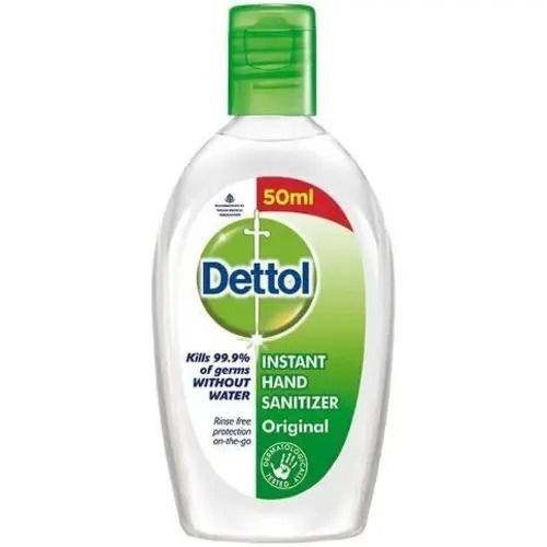 50 ml Dettol Instant Liquid Hand Sanitizer, Kills 99.9% Germs Without Water 