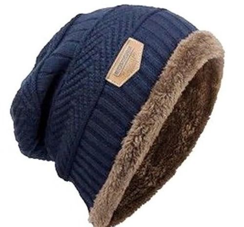 Wool Comfortable And Static Resistant Plain Woolen Cap For Mens 