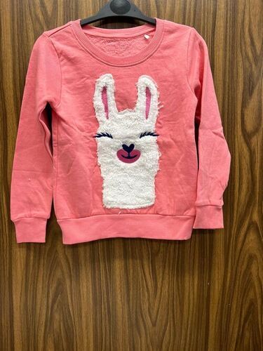 Full Sleeves Kids Girls Sweat Shirt With Fleece For Winter Season, Age Group 2-8 Years Dosage Form: Capsule