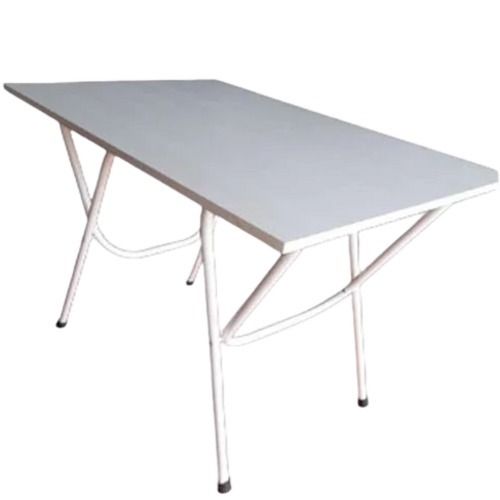 Handmade Rectangular Shape Polish Finished Termite Proof Wooden Foldable Table With Iron Frame