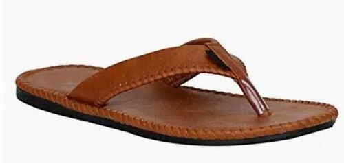 Brown Skin Friendly Comfortable Plain Flip Flop Leather Slipper