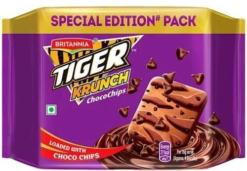 Sweet And Delicious Taste Crunchy Square Britannia Tiger Chocolate Biscuit 