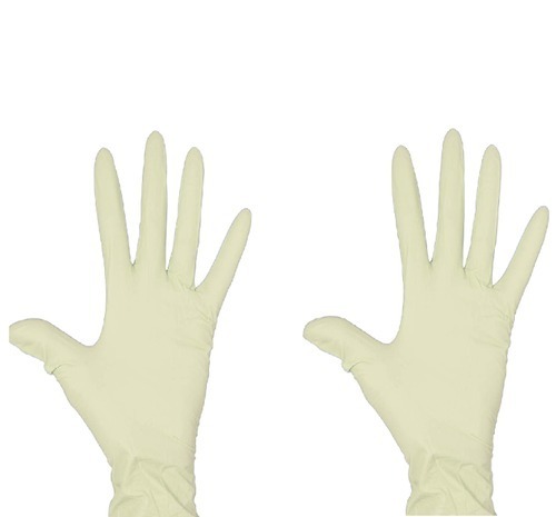 व्हाइट वाटरप्रूफ और केमिकल रेसिस्टेंट लेटेक्स डिस्पोजेबल सर्जिकल ग्लव्स