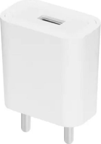 White 18 Watt 6 Ampere Rectangular Pvc Plastic Fast Charging Mobile Charger