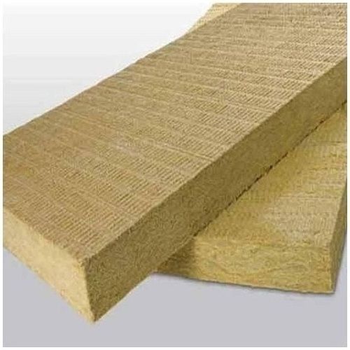 Brown 40 Mm Thick 13.68 Kpa Tensile Strong Industrial R0Ckwool Slab