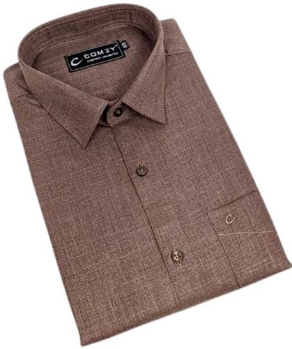 Full Sleeves Button Closure Formal Wear Cotton Blend Plain Shirts For Men Age Group: Adult