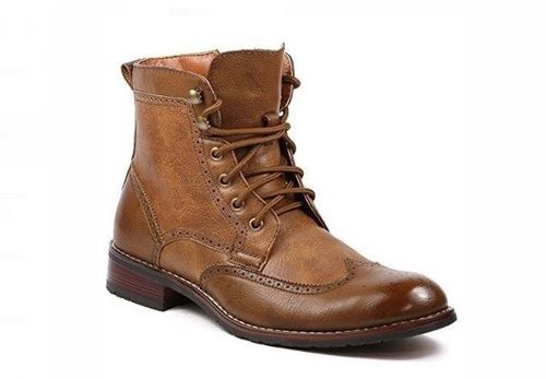 Modern Pu Leather Lace Up Style Ankle Lenght Boots For Men  BladeÂ Size: 3530*27*0.9 Mm