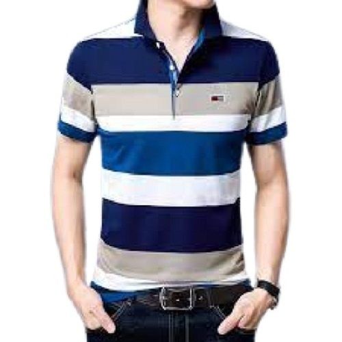 Plain Pattern Short Sleeve Casual Wear Polo T Shirt For Men's