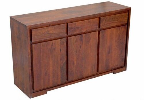 Solid Sheesham Wood Sideboards With Three Drawers And Doors