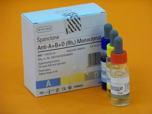 Spanclone Blood Group Test Kit For Laboratory And Clinic Use