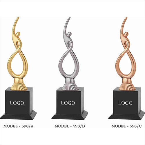 Wooden And Metal Multicolor Design Wooden Trophy