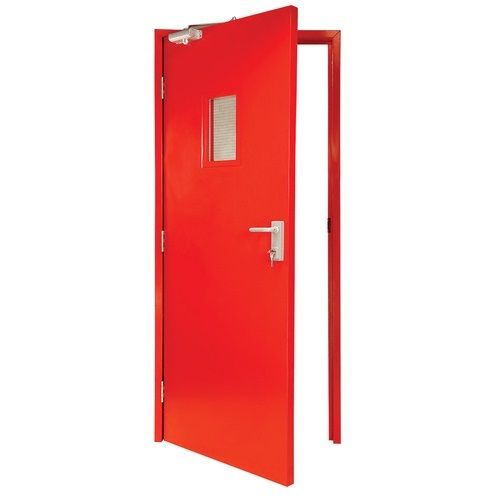 1.2 X 2.1 Meter 46 Mm Thick Powder Coated Galvanized Iron Fire Resistant Doors  Application: Industrial