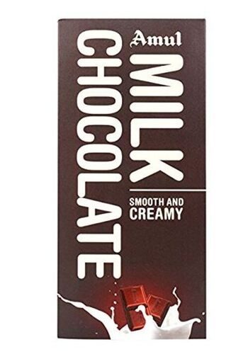 Brown 150 Gram, Smooth And Creamy Sweet Taste Rectangular Milk Flavoured Chocolate 