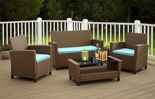 4 To 5 Seater Brown Outdoor Sofa Sets Use For Hotel And Resorts